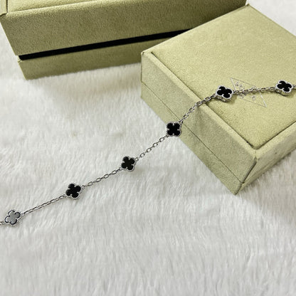 [Auream]CLOVER 6 MOTIF  ONYXS BRACELET