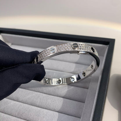 [Auream]LOVE BRACELET 6.1MM DIAMOND-PAVED CERAMIC