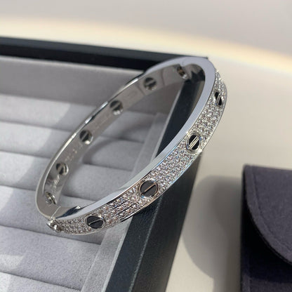 [Auream]LOVE BRACELET 6.1MM DIAMOND-PAVED CERAMIC
