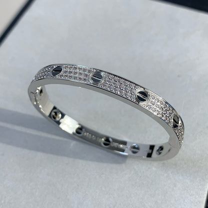 [Auream]LOVE BRACELET 6.1MM DIAMOND-PAVED CERAMIC
