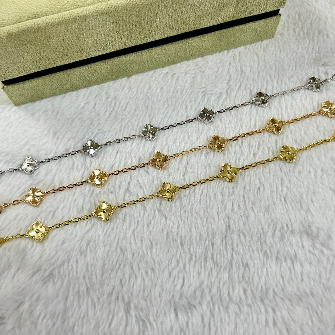 [Auream]CLOVER 6 MOTIF DIAMOND BRACELET