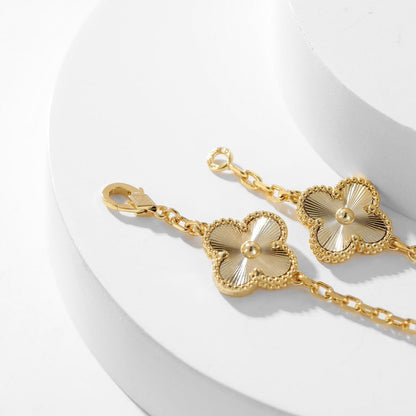 [Auream]CLOVER 10 MOTIFS LASER NECKLACE