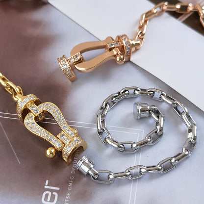 [Auream]FORCE LARGE HORSESHOE CLASP  METAL BRACELET