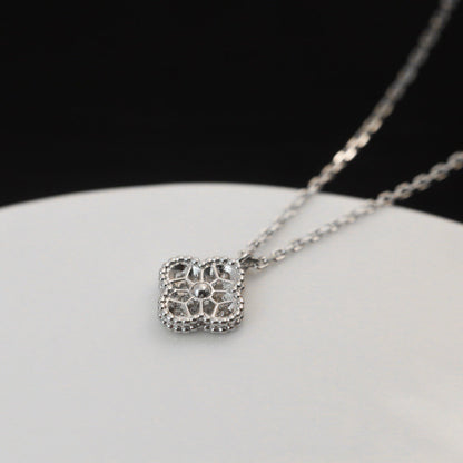 [Auream]CLOVER MINI 9.5MM PENDANT DIAMOND NECKLACE