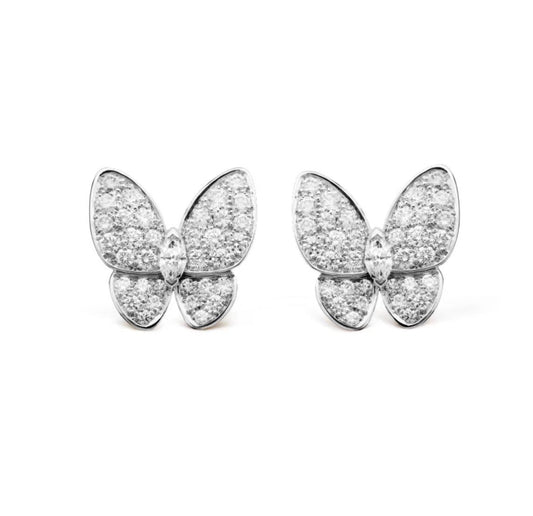[Auream]BUTTERFLY ALL DIAMOND EARRINGS