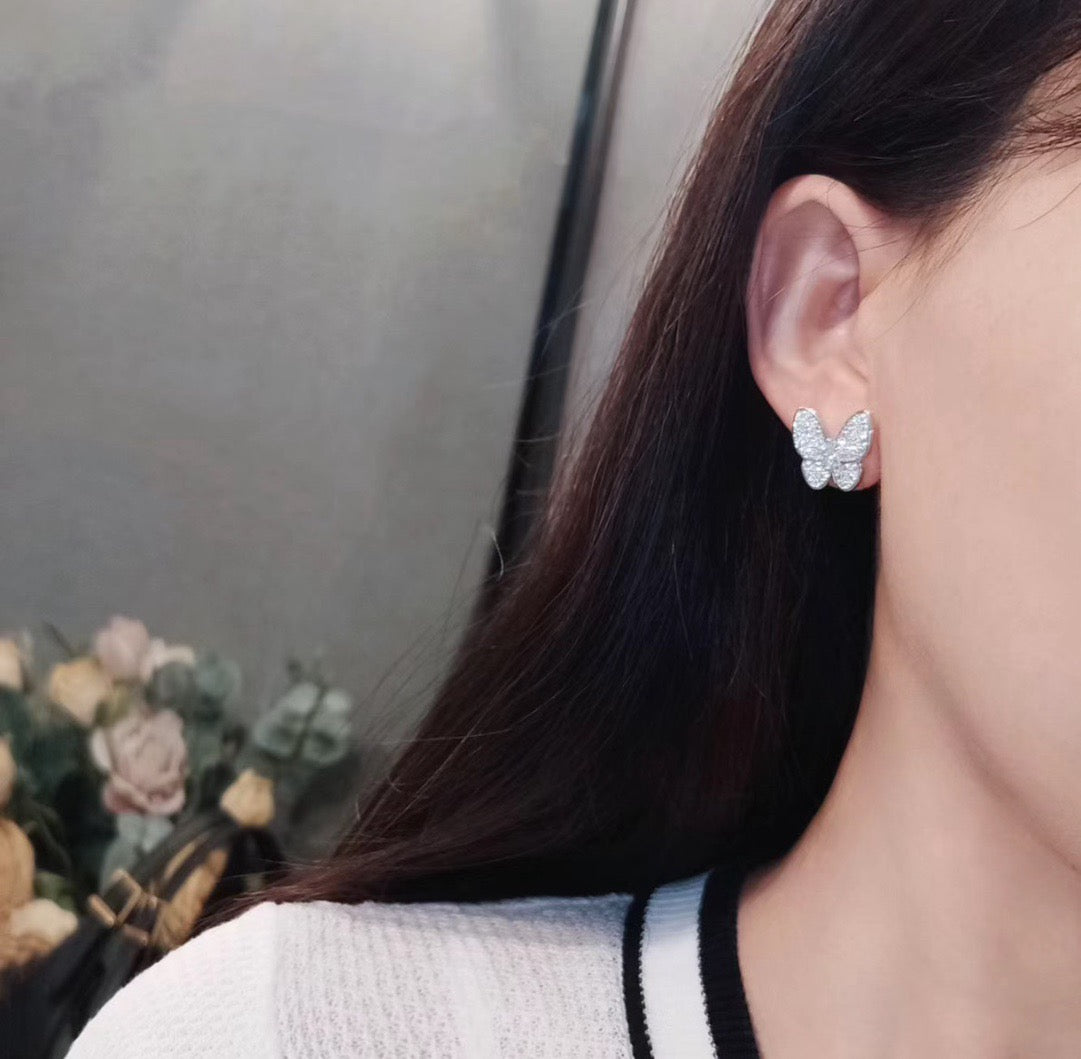 [Auream]BUTTERFLY ALL DIAMOND EARRINGS