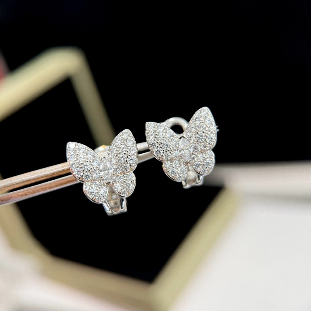 [Auream]BUTTERFLY ALL DIAMOND EARRINGS