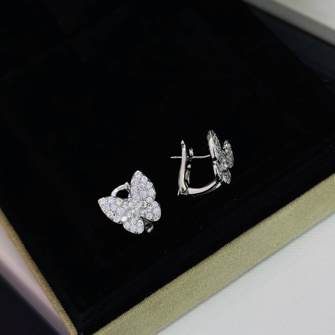 [Auream]BUTTERFLY ALL DIAMOND EARRINGS