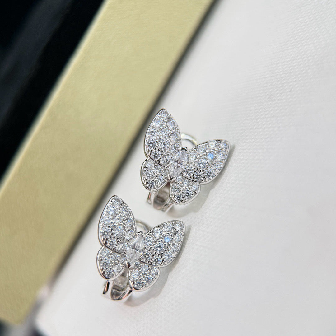 [Auream]BUTTERFLY ALL DIAMOND EARRINGS