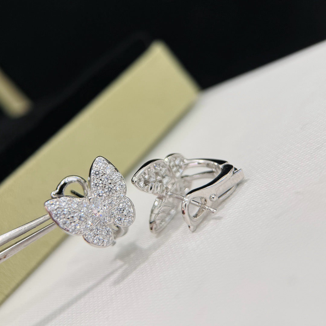 [Auream]BUTTERFLY ALL DIAMOND EARRINGS