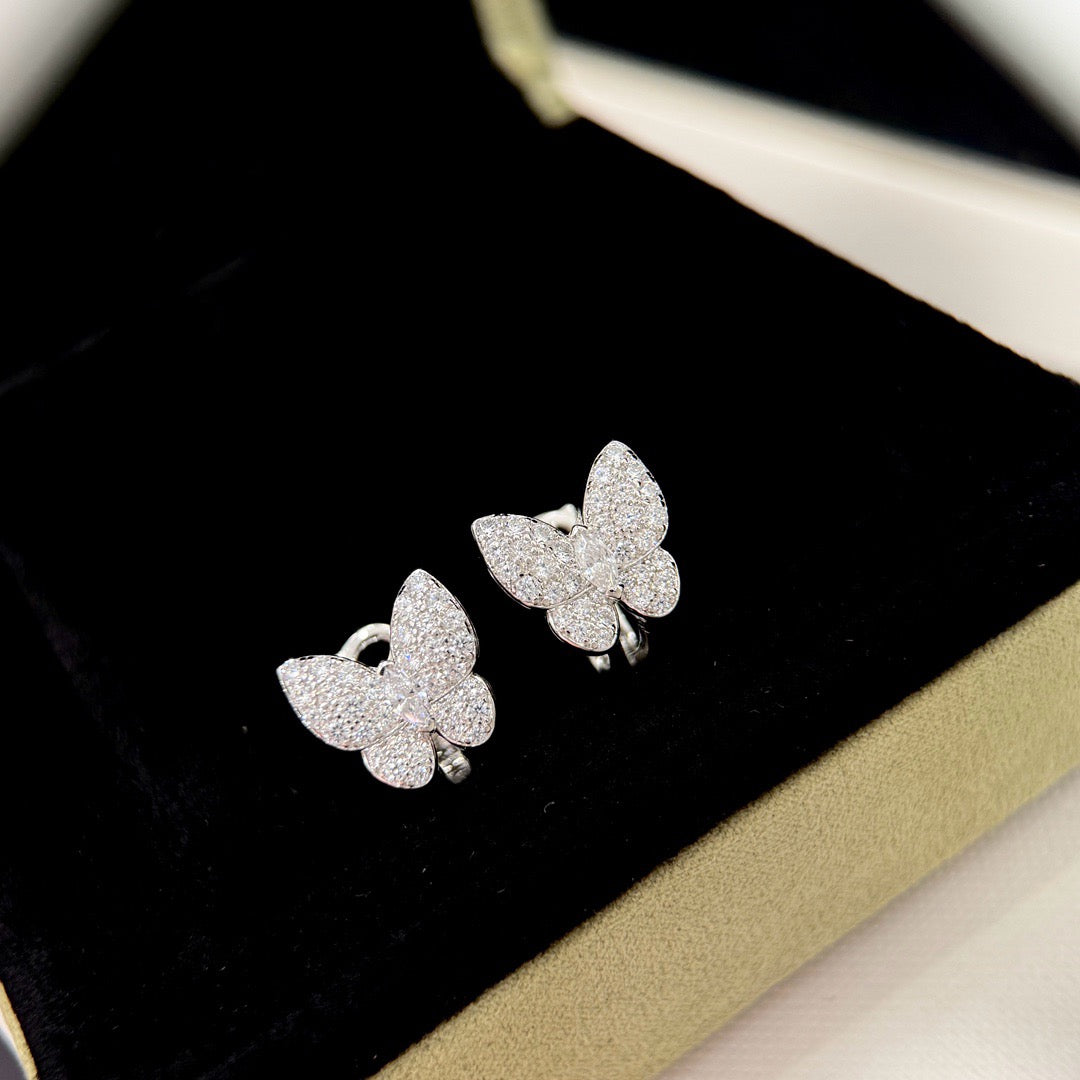 [Auream]BUTTERFLY ALL DIAMOND EARRINGS