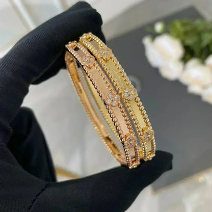 [Auream]CLOVER BRACELET 4MM DIAMONDS
