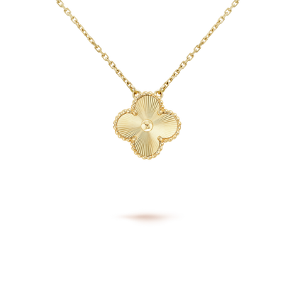 [Auream]CLOVER 15MM LASER NECKLACE