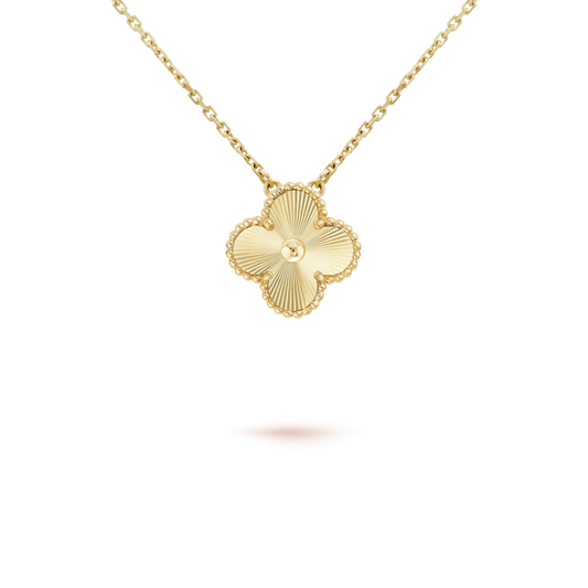 [Auream]CLOVER 15MM LASER NECKLACE