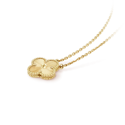 [Auream]CLOVER 15MM LASER NECKLACE