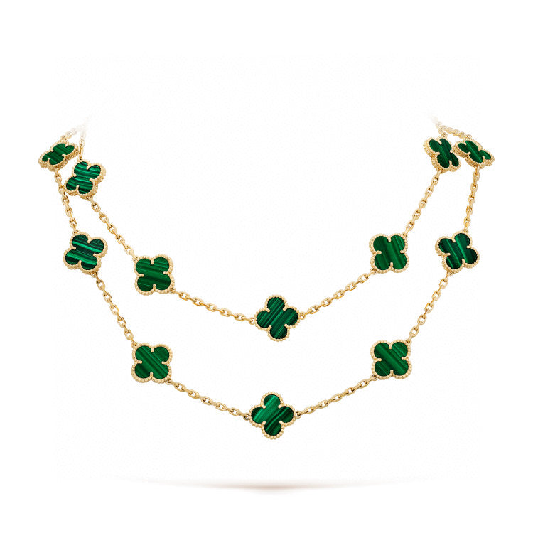 [Auream]CLOVER 20 MOTIFS MALACHITE GOLD