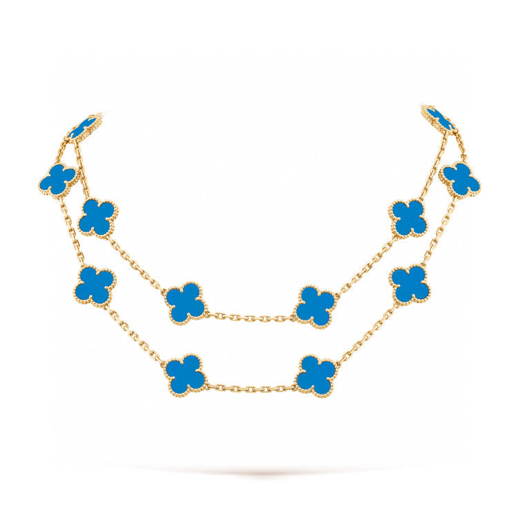 [Auream]CLOVER 20 MOTIFS TURQUOISE GOLD