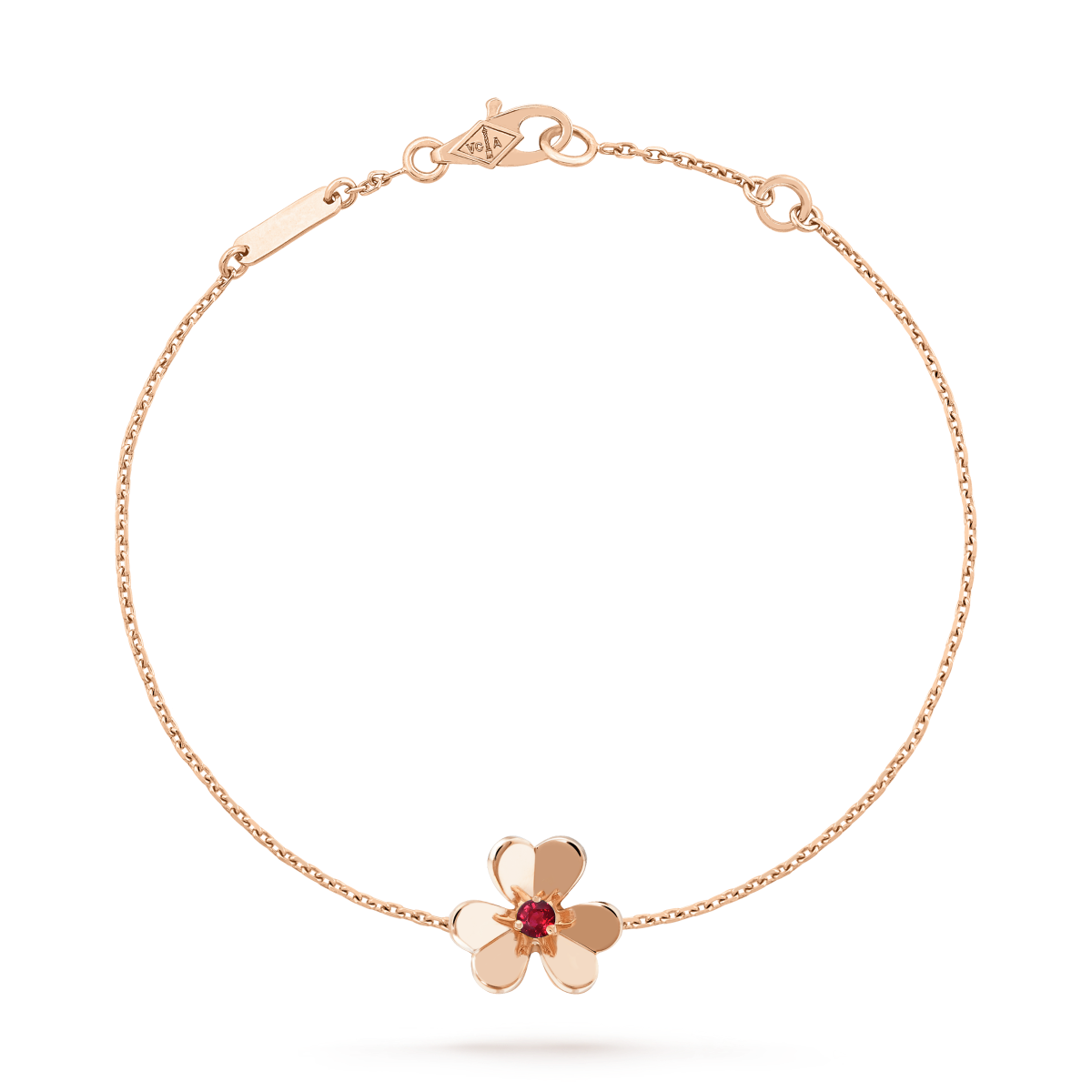 [Auream]FRIVOLE GOLD FLOWER PINK MALACHITE BRACELET