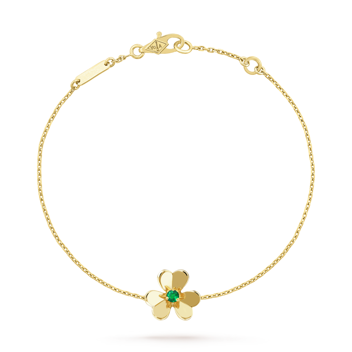 [Auream]FRIVOLE GOLD FLOWER PINK MALACHITE BRACELET