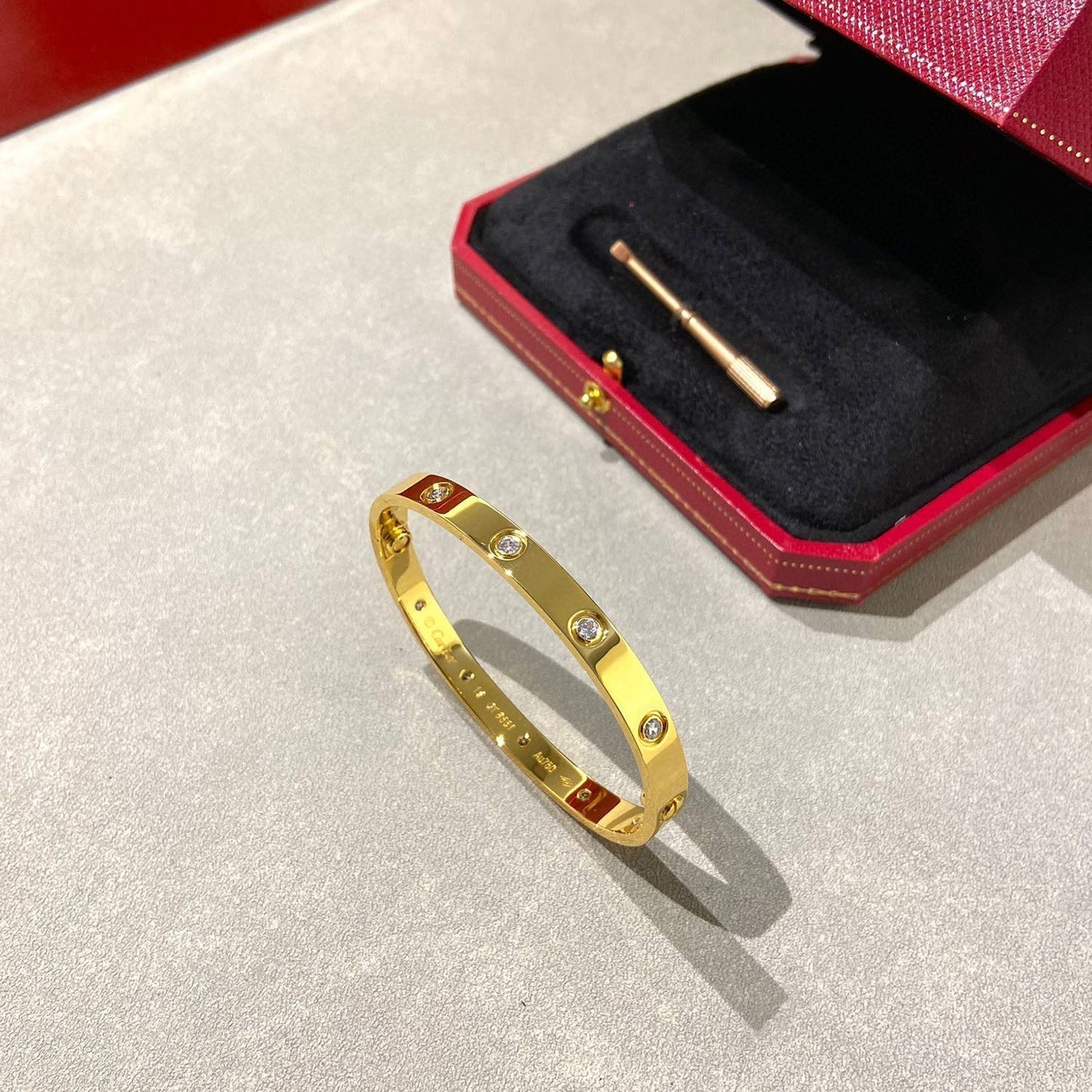 [Auream]LOVE BRACELET 6.1MM 10 DIAMONDS