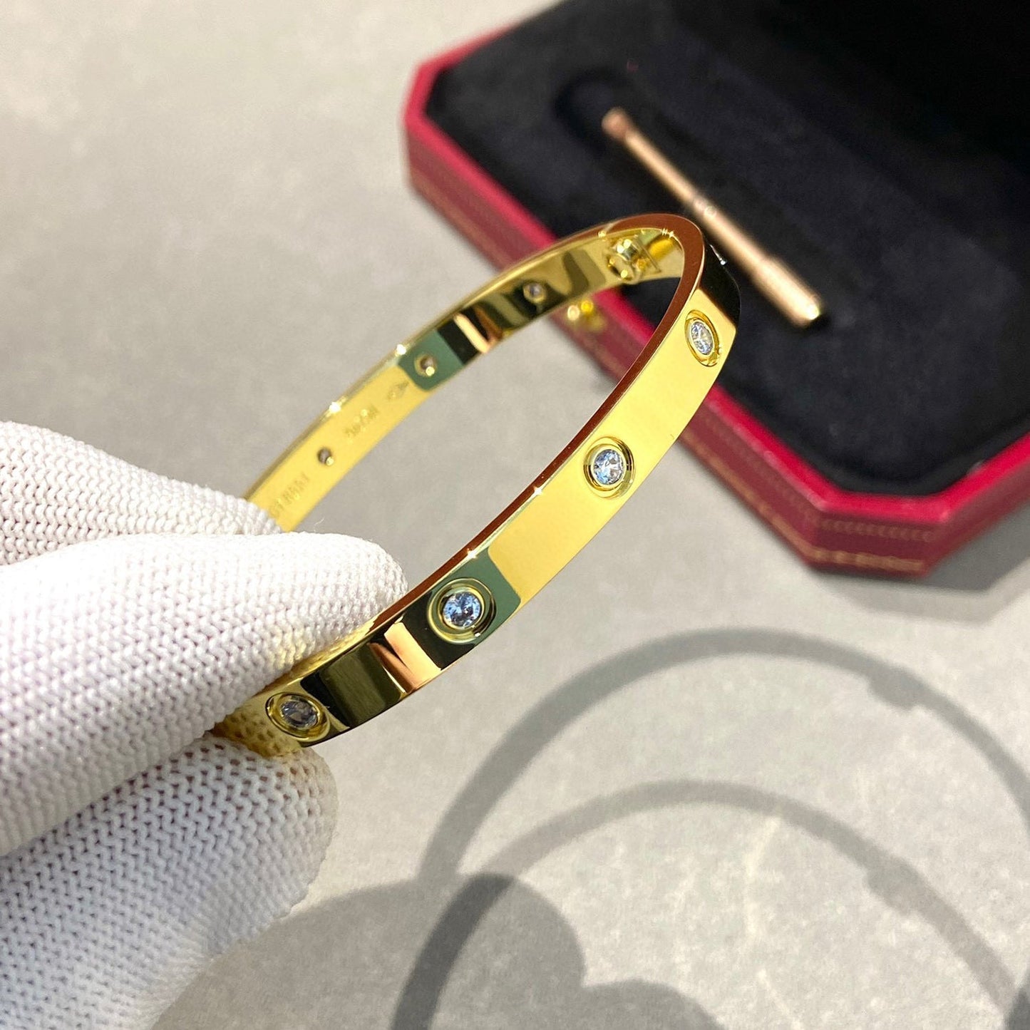 [Auream]LOVE BRACELET 6.1MM 10 DIAMONDS