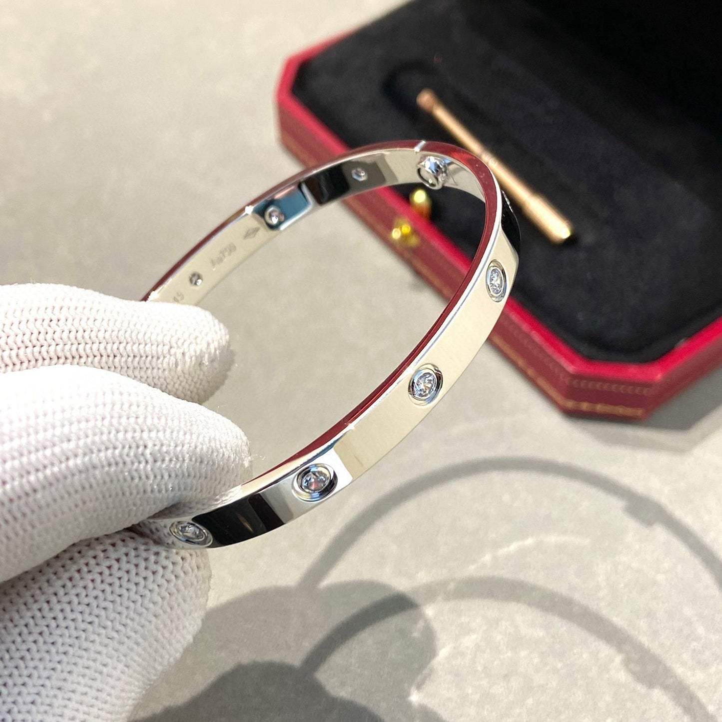 [Auream]LOVE BRACELET 6.1MM 10 DIAMONDS