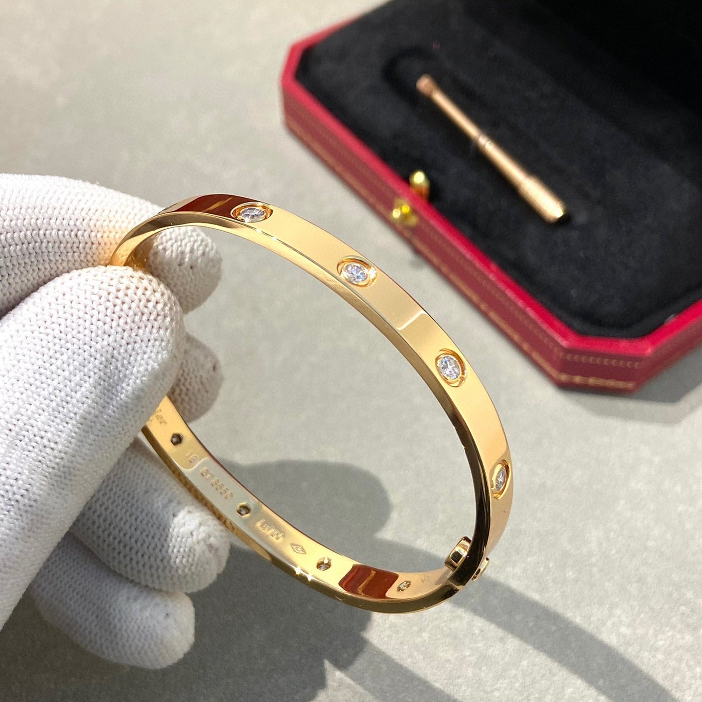 [Auream]LOVE BRACELET 6.1MM 10 DIAMONDS