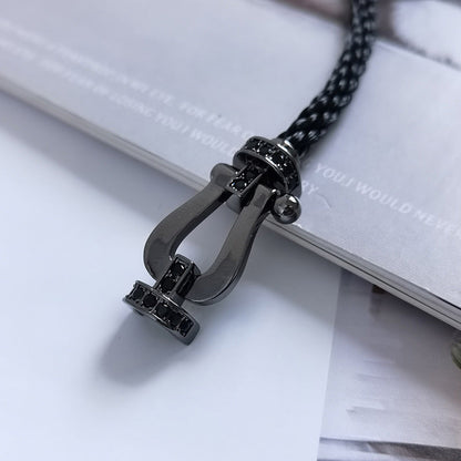 [Auream]FORCE LARGE SERIES HORSESHOE BLACK SAMURAI BRACELET