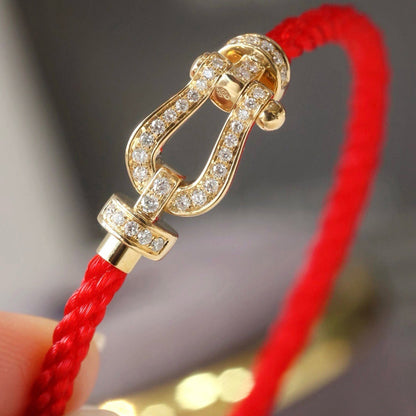 [Auream]FORCE LARGE HORSESHOE FULL DIAMOND BRACELET ROSE GOLD