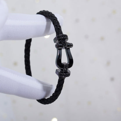 [Auream]FORCE LARGE SERIES HORSESHOE BLACK SAMURAI BRACELET