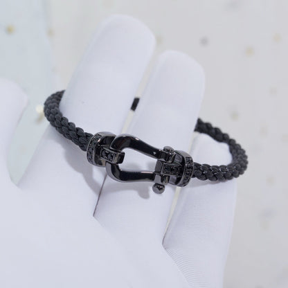 [Auream]FORCE LARGE SERIES HORSESHOE BLACK SAMURAI BRACELET