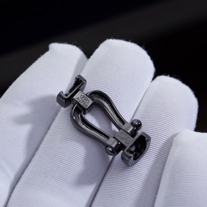 [Auream]FORCE LARGE SERIES HORSESHOE BLACK SAMURAI BRACELET