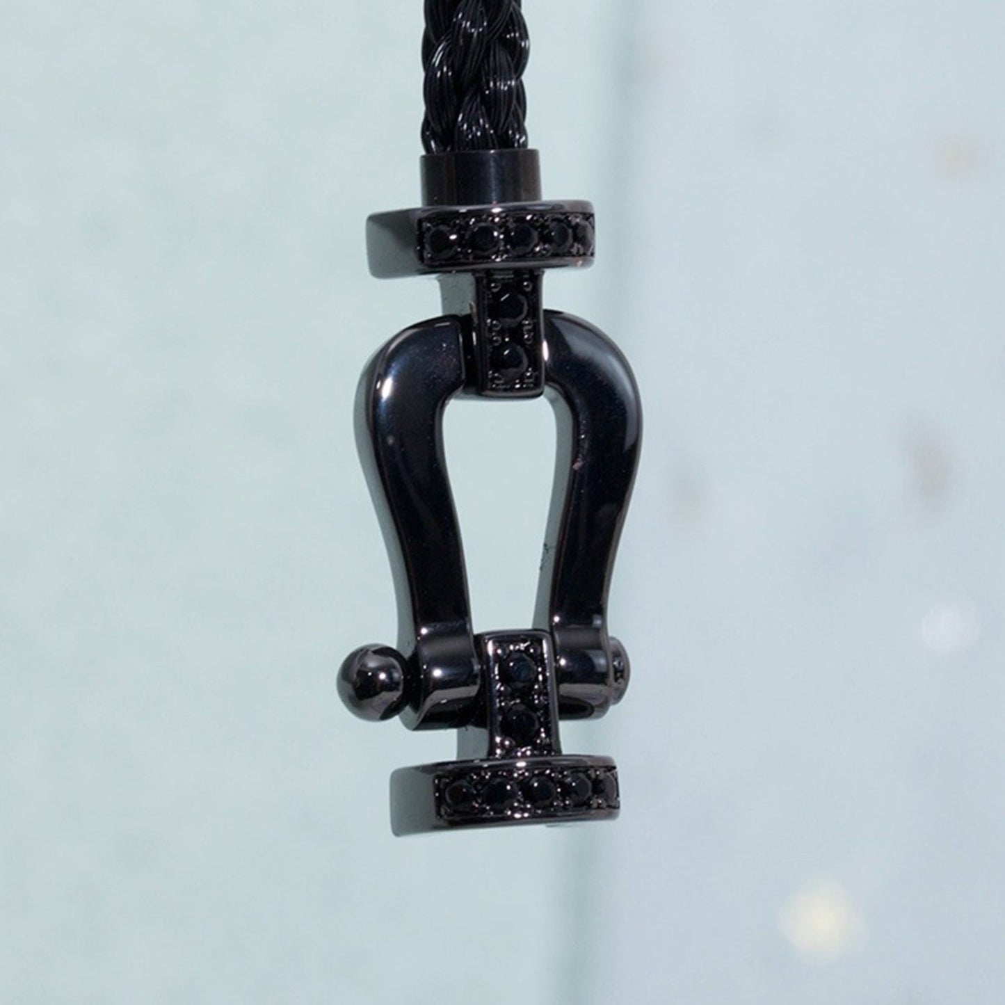 [Auream]FORCE LARGE SERIES HORSESHOE BLACK SAMURAI BRACELET