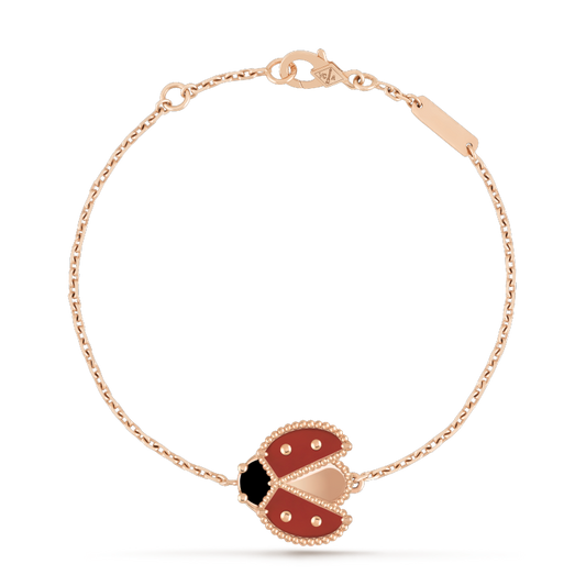 [Auream]LUCKY SPRING 1 MOTIF PINK GOLD BRACELET