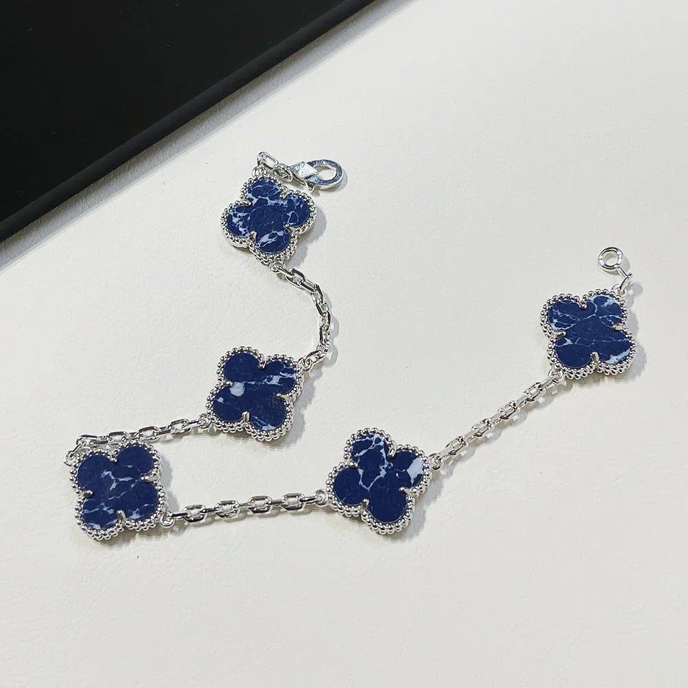 [Auream]CLOVER 5 MOTIF PIETERSITE BRACELET COLLECTION