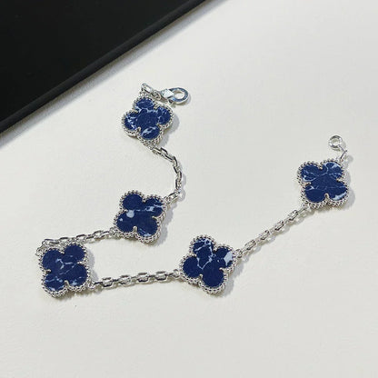 [Auream]CLOVER 5 MOTIF PIETERSITE BRACELET COLLECTION