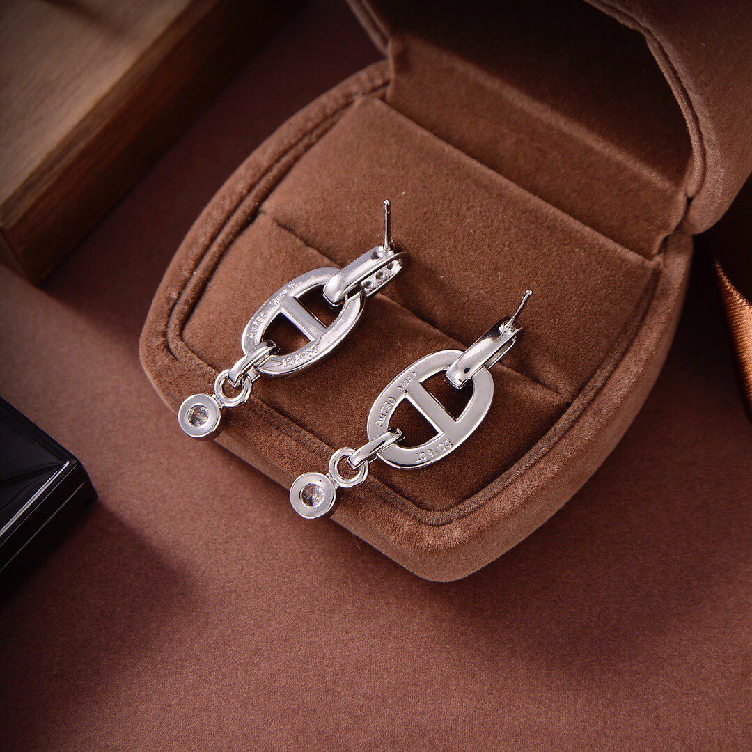 [Auream]HM CHAINE DIAMOND EARRINGS