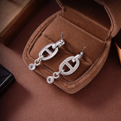 [Auream]HM CHAINE DIAMOND EARRINGS