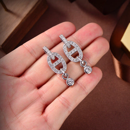 [Auream]HM CHAINE DIAMOND EARRINGS