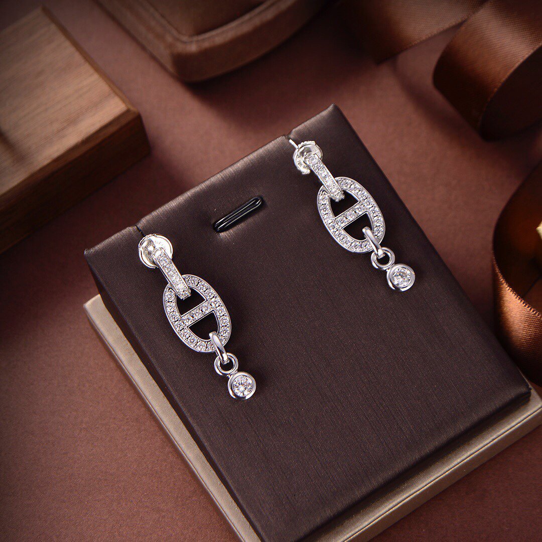 [Auream]HM CHAINE DIAMOND EARRINGS