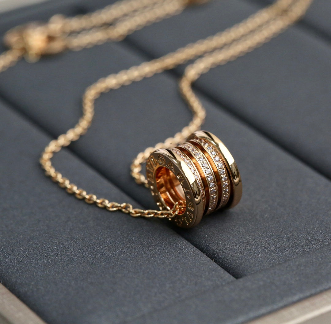 [Auream]ZERO 1 PINK GOLD DIAMOND NECKLACE