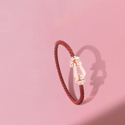 [Auream]FORCE 10 HALF DIAMOND PINK GOLD RED CORDERI LARGE AND MEDIUM MODEL