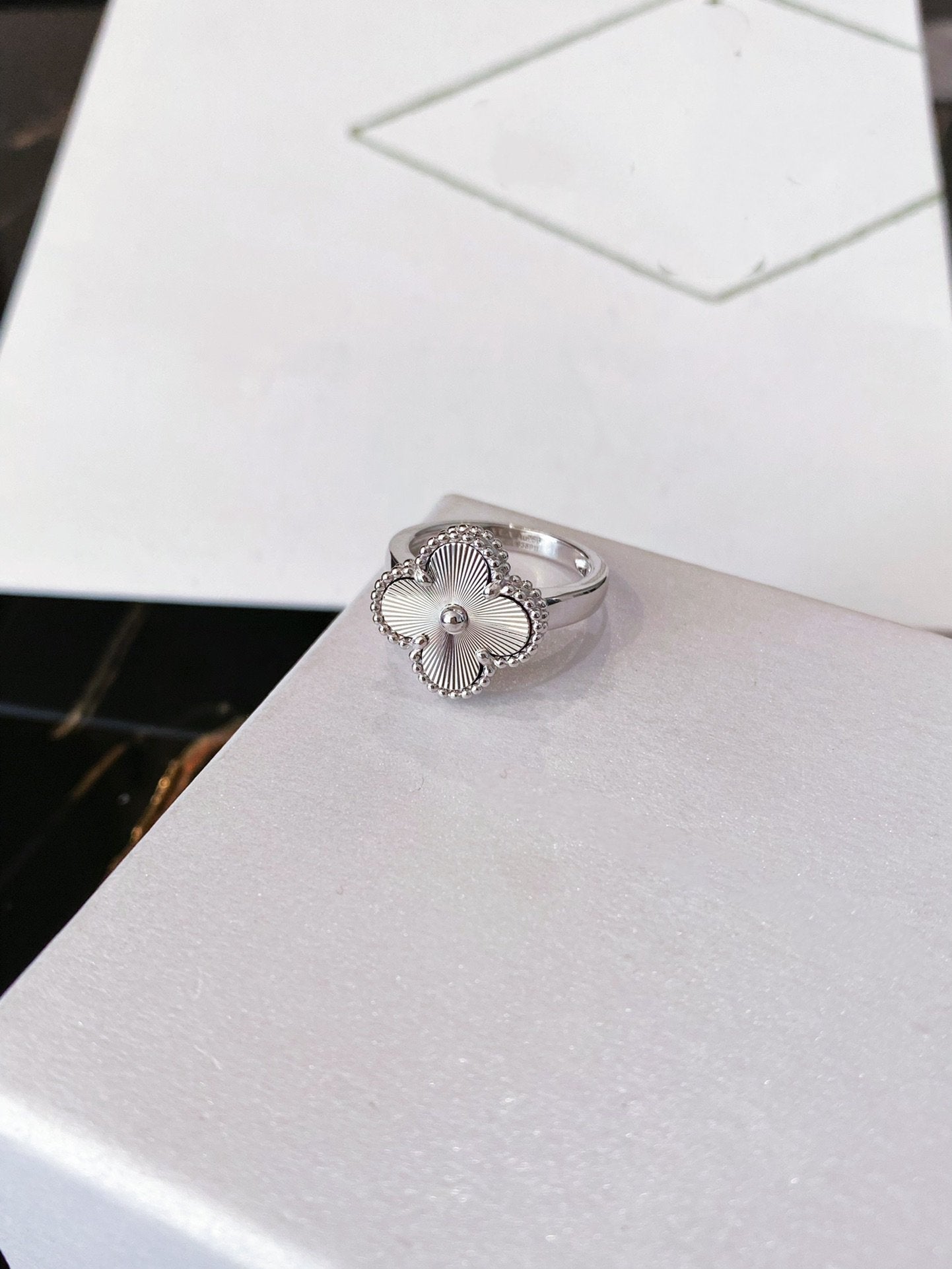 [Auream]CLOVER SILVER RING