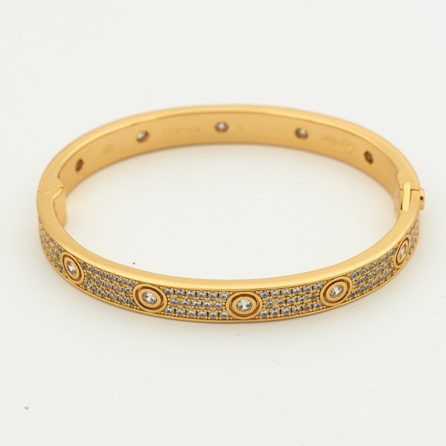 [Auream]LOVE BRACELET 6.1MM DIAMOND-PAVED 10 BIG DIAMONDS
