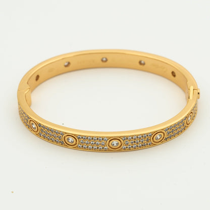 [Auream]LOVE BRACELET 6.1MM DIAMOND-PAVED 10 BIG DIAMONDS