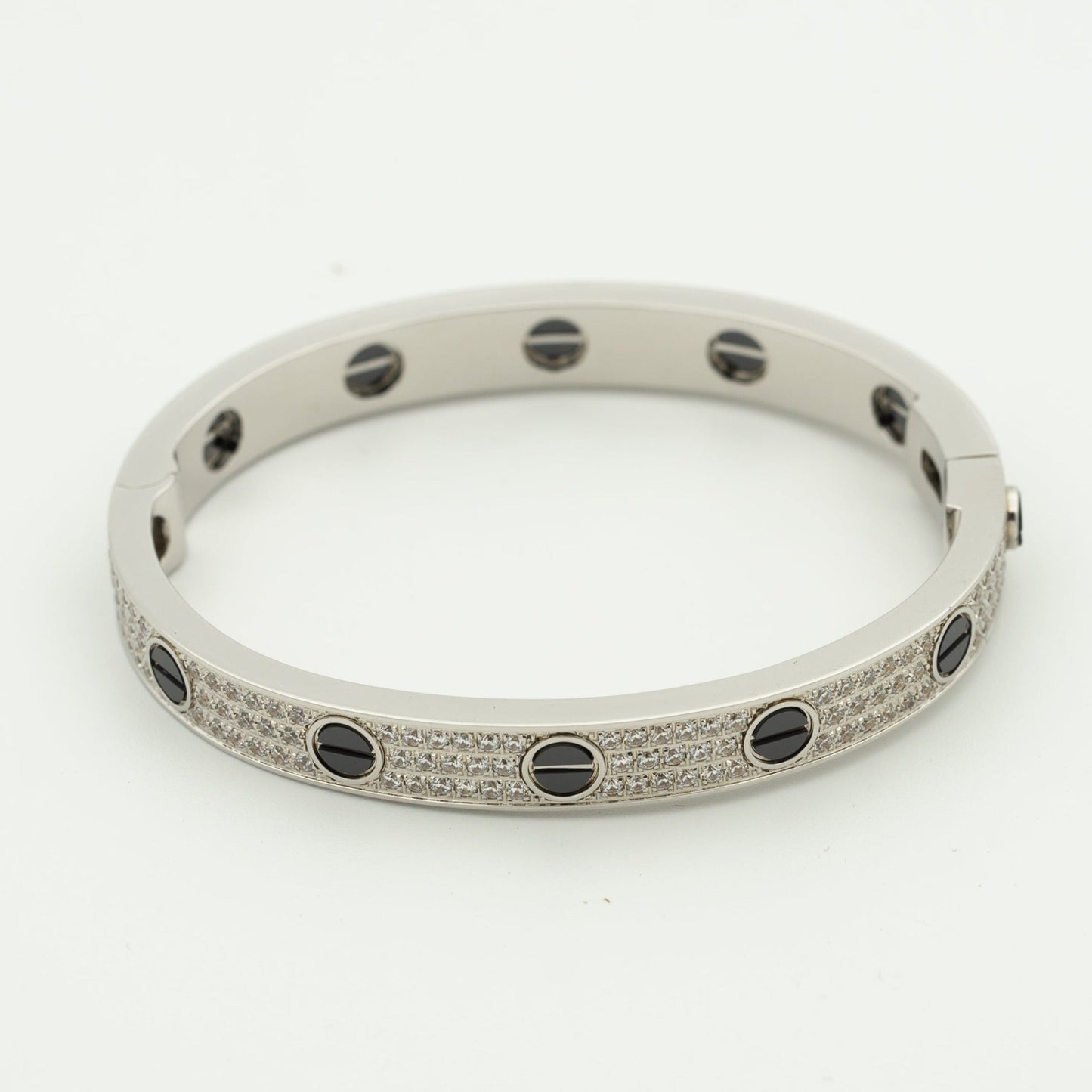 [Auream]LOVE BRACELET 6.1MM DIAMOND-PAVED CERAMIC