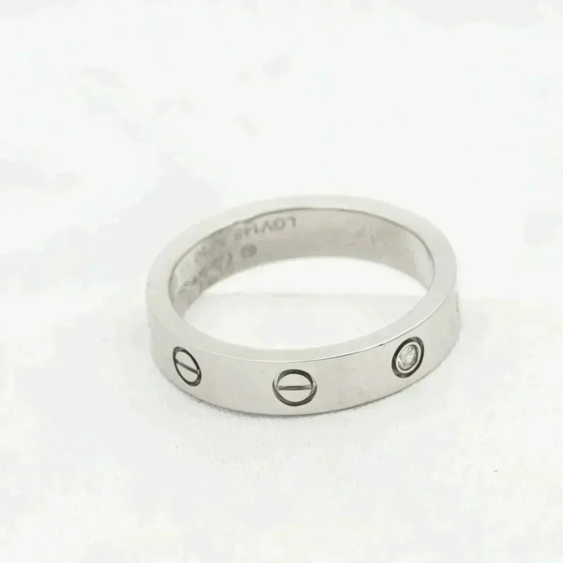 [Auream]LOVE RING 4MM 1 DIAMOND SILVER