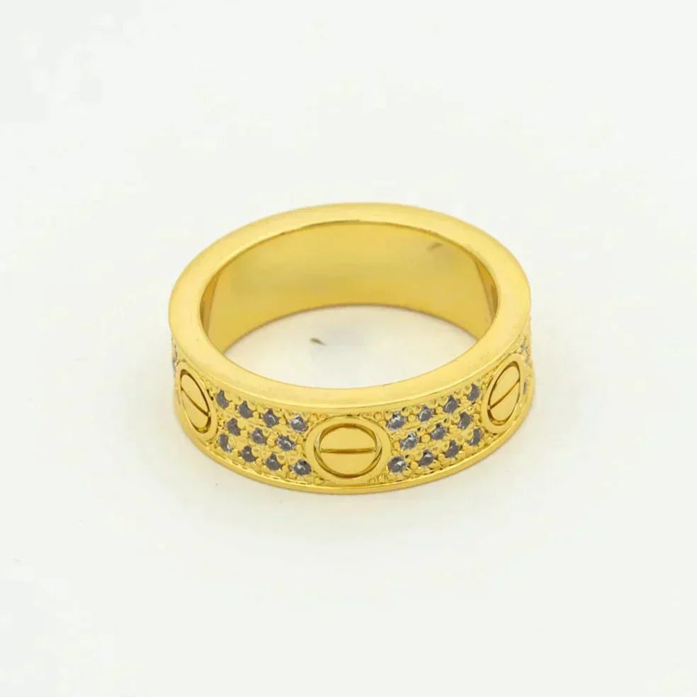 [Auream]LOVE RING 5.5MM DIAMONDS PAVED