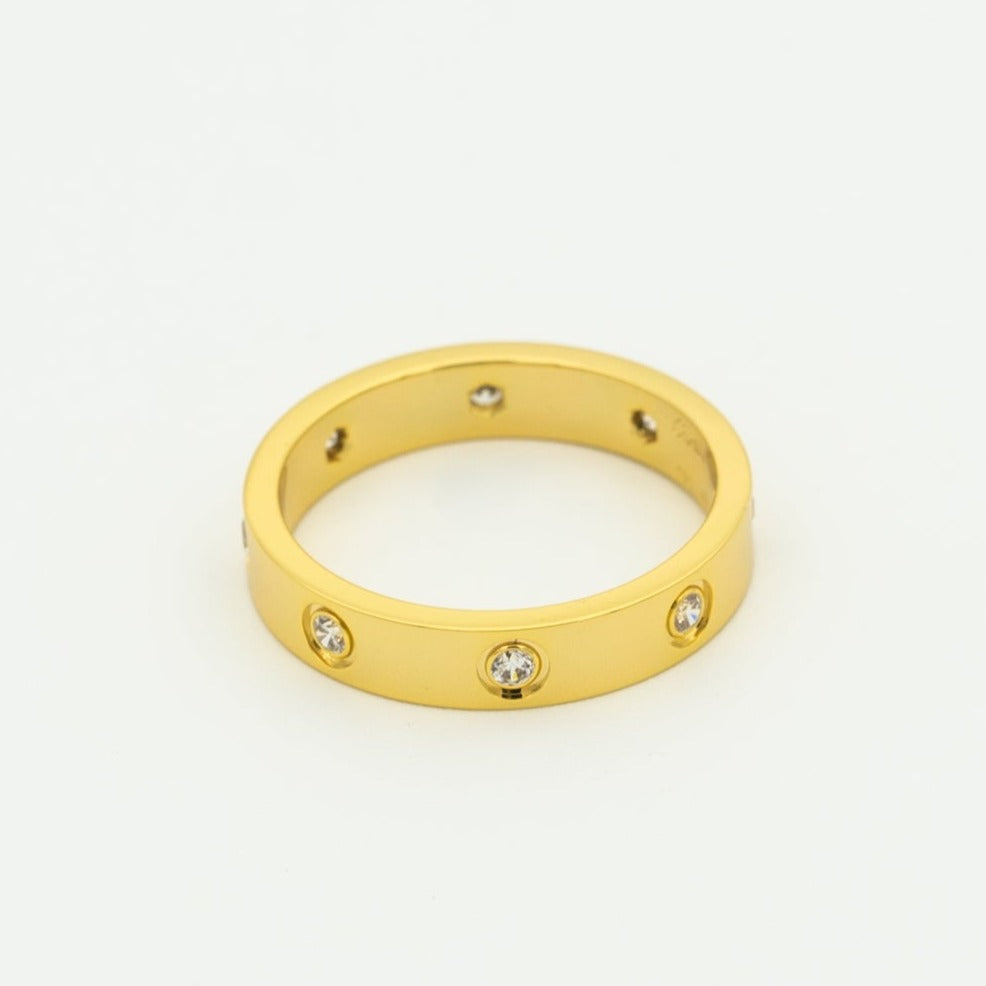 [Auream]LOVE RING 3.6MM 8 DIAMONDS