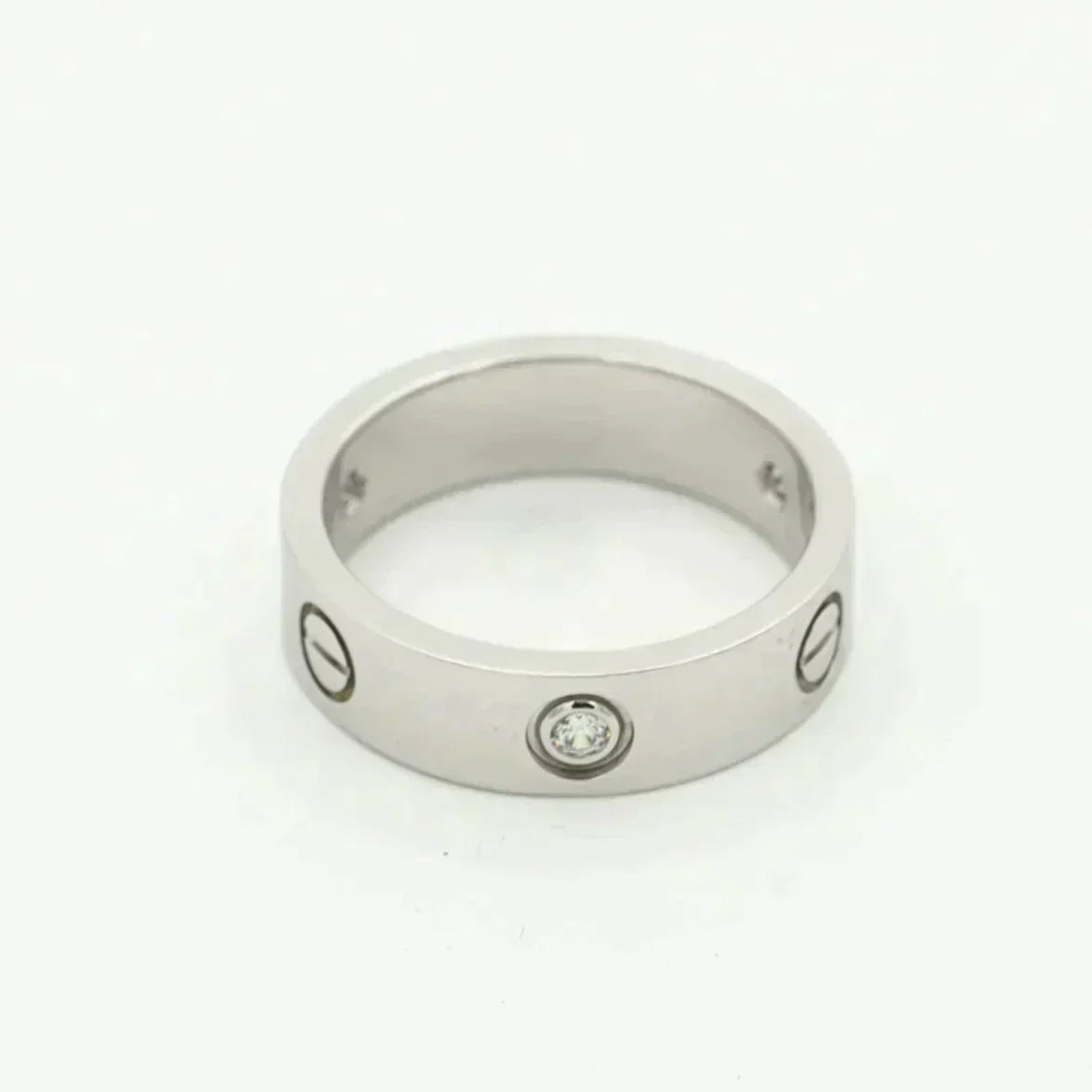 [Auream]LOVE RING 5.5MM 3 DIAMONDS SILVER